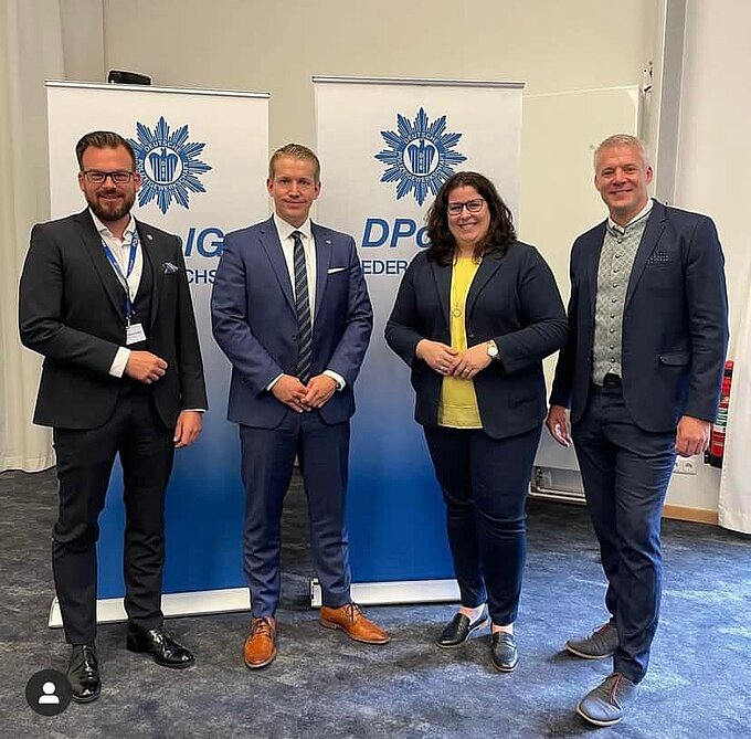 Kreisvorsitzender Lüneburg Tobias Gerlach, Landesvorsitzender Patrick Seegers, stellv. Bundesvorsitzender Thorsten Grimm