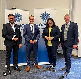 Kreisvorsitzender Lüneburg Tobias Gerlach, Landesvorsitzender Patrick Seegers, stellv. Bundesvorsitzender Thorsten Grimm