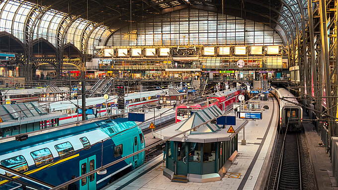 Hamburg Central Station. The Architecture of Hamburg Hauptbahnhof, Germany
