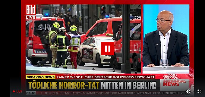 Wendt bei BILD-TV zu Amokfahrt in Berlin