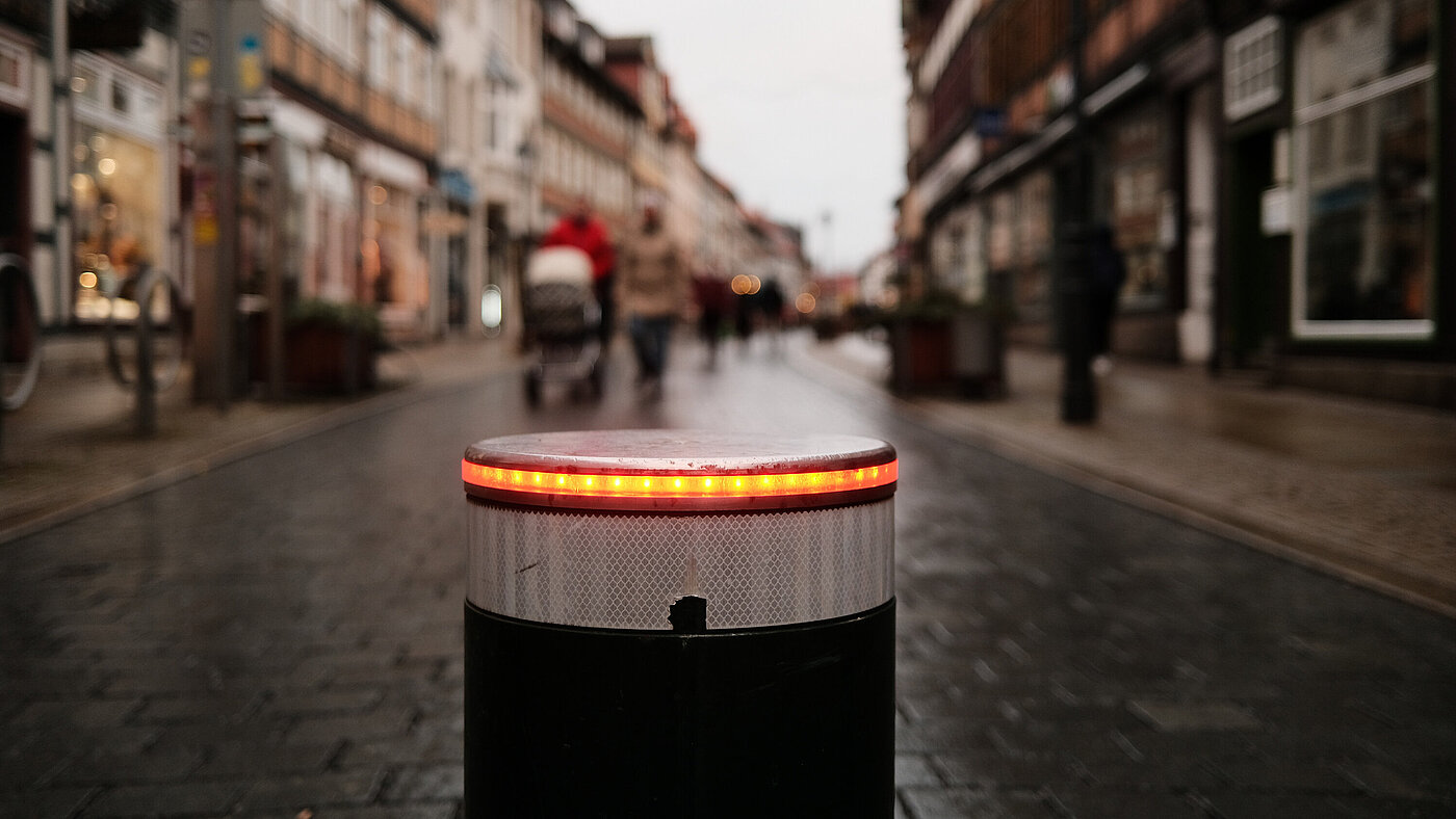 Poller Anlage in einer Innenstadt