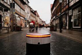Poller Anlage in einer Innenstadt