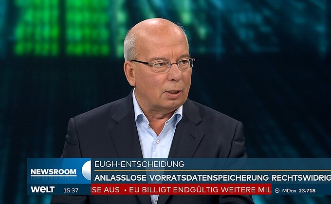 WELT-TV Wendt Vorratsdatenspeicherung