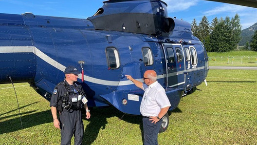 Rainer Wendt Hubschrauber G7 Gipfel