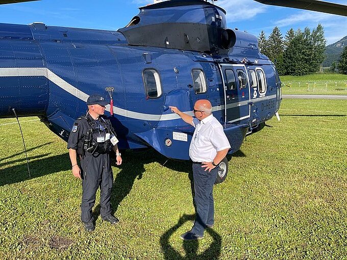 Rainer Wendt Hubschrauber G7 Gipfel