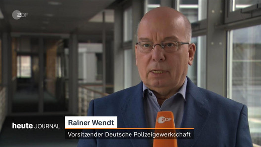 DPolG Bundesvorsitzender Rainer Wendt im ZDF heute journal