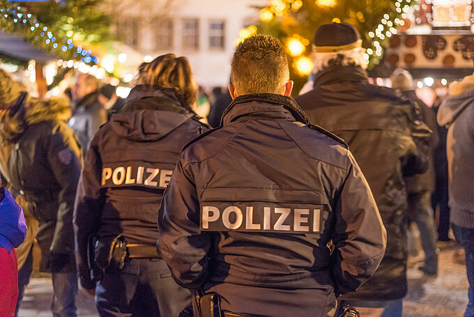 Polizeipräsenz auf Weihnachtsmarkt