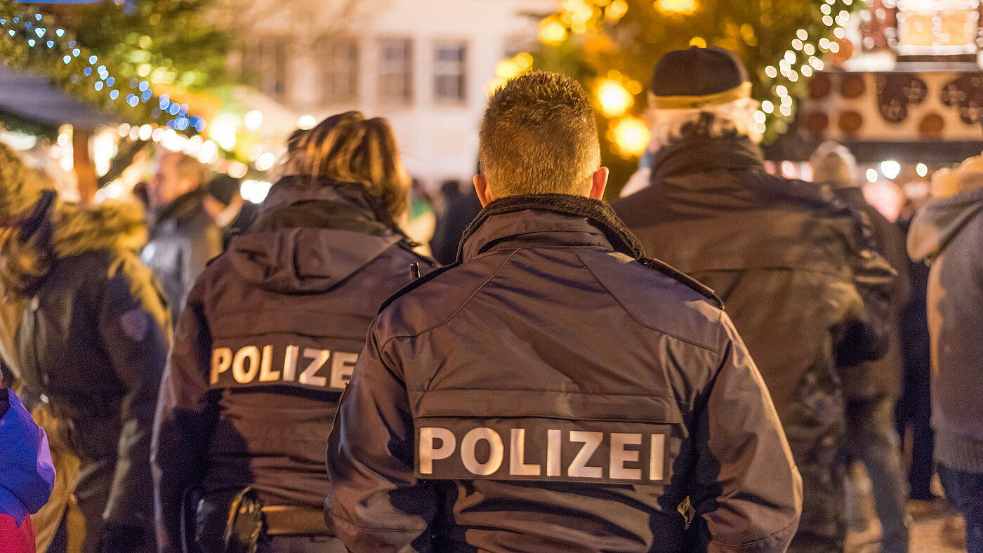 Polizeipräsenz auf Weihnachtsmarkt