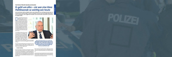 Zur aktuellen Ausgabe des Magazins Polizeispiegel